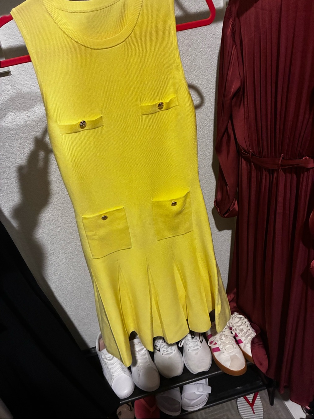Commense Lemon Yellow Sleeveless Dress